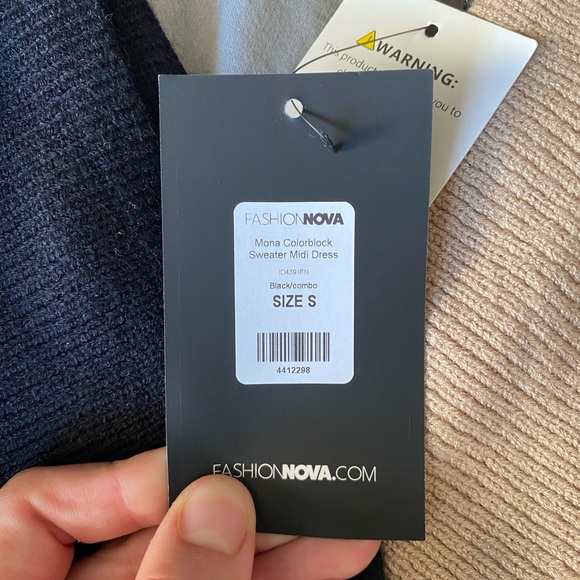 Fashion Nova Sweater Dress Two Toned - Picture 5 of 5